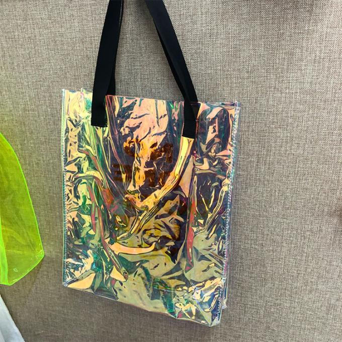 Einkaufshandtasche mit 2014 Hologrammlaser-PVC-Strandtotalisator-Frauen der Frauengroßhandelsmode ganz eigenhändig geschrieben